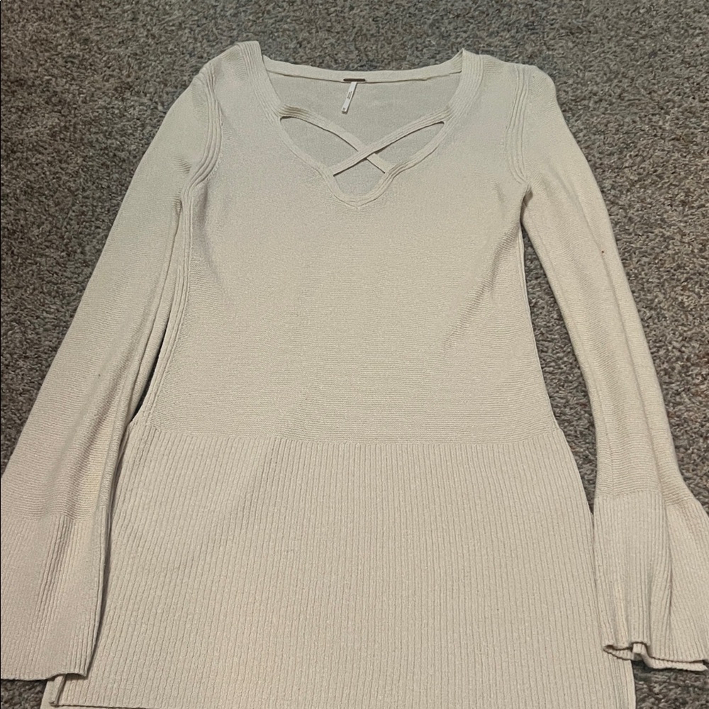 Free People Cream Sweater